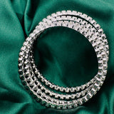 Dazzling American Diamond Bangle Set of Four - Size - 26
