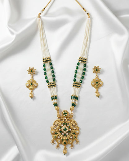 Antique Beaded Lakshmi Pendant Set