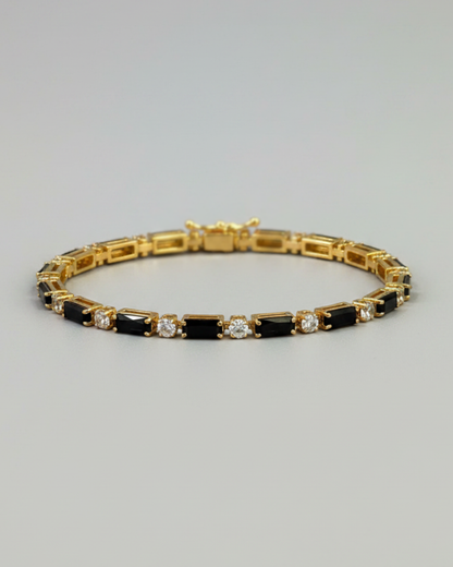 Black & White Pattern Anti-Tarnish Bracelet