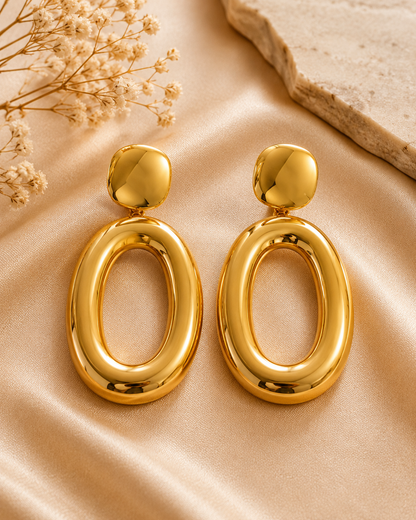 Luna Oval Statement Earrings