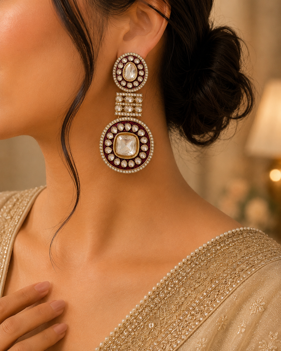 Meher Kundan Earrings