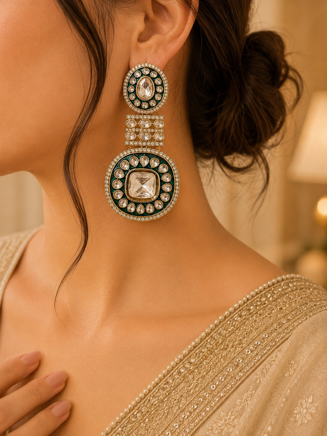 Meher Kundan Earrings