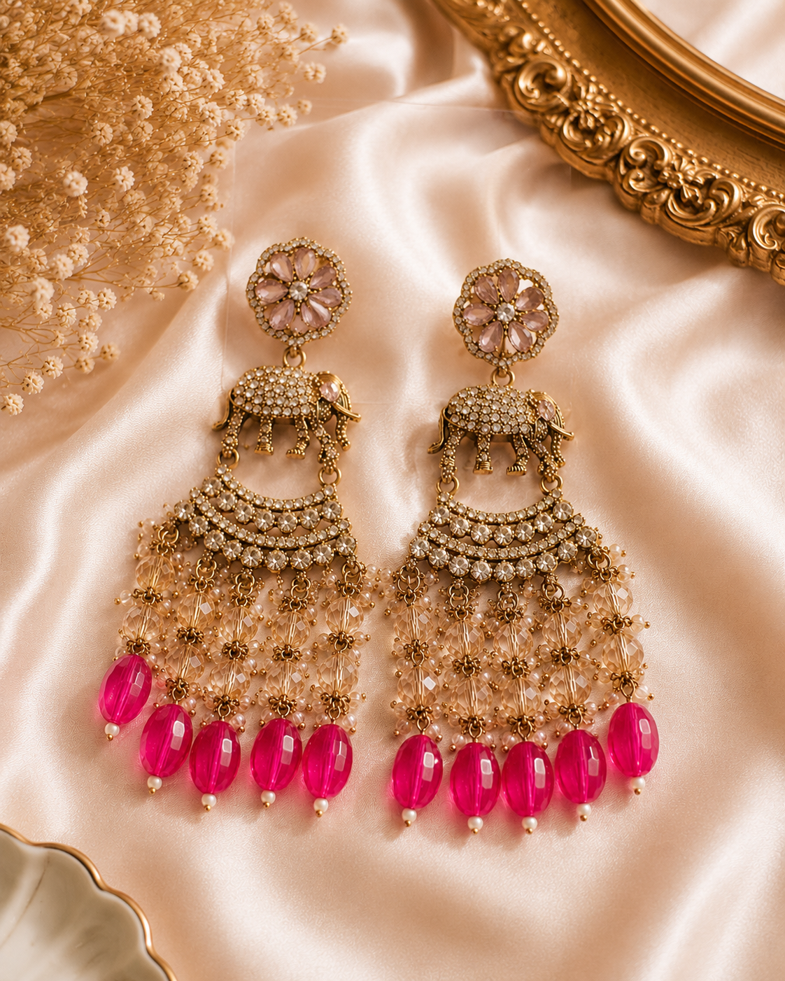 Rajhathi Motif Statement Earrings