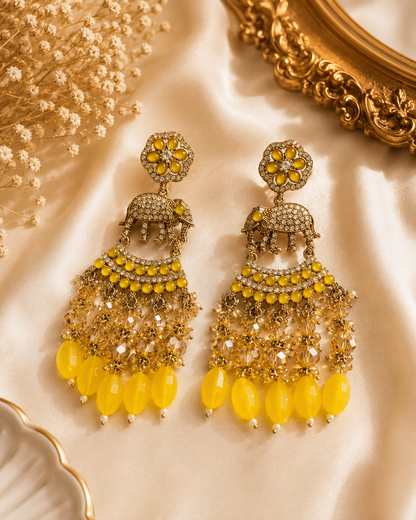 Rajhathi Motif Statement Earrings