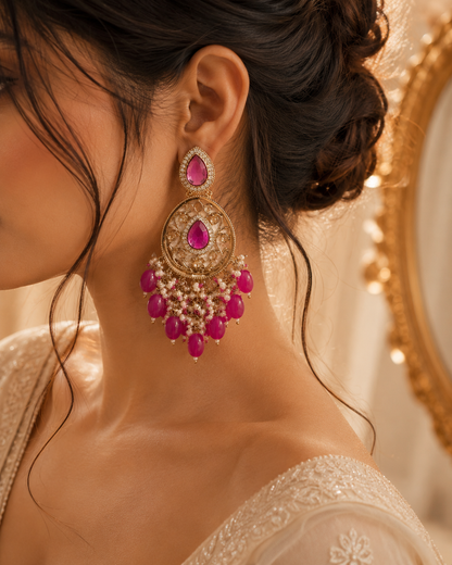 Roselle Filigree Pearl Drop Earrings
