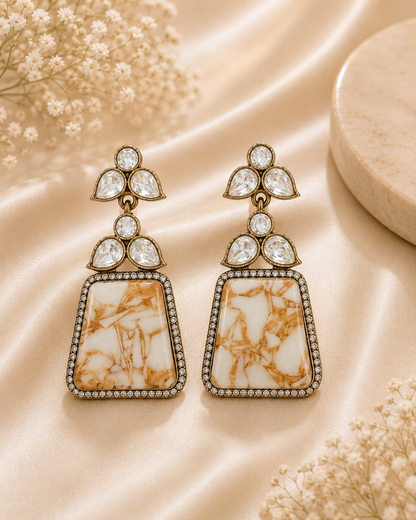 Elara Kundan Drop Earrings