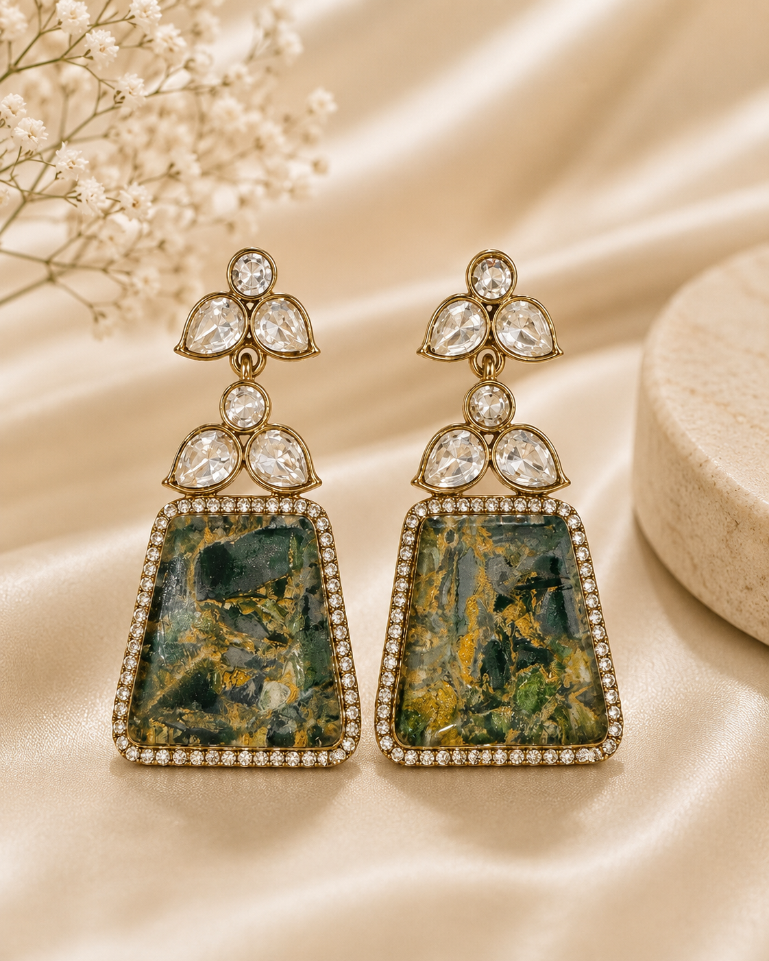Elara Kundan Drop Earrings