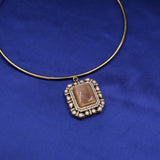 Embrace sophistication with this stunning Green Stone & Moissanite Choker Set, designed for those who love timeless elegance!