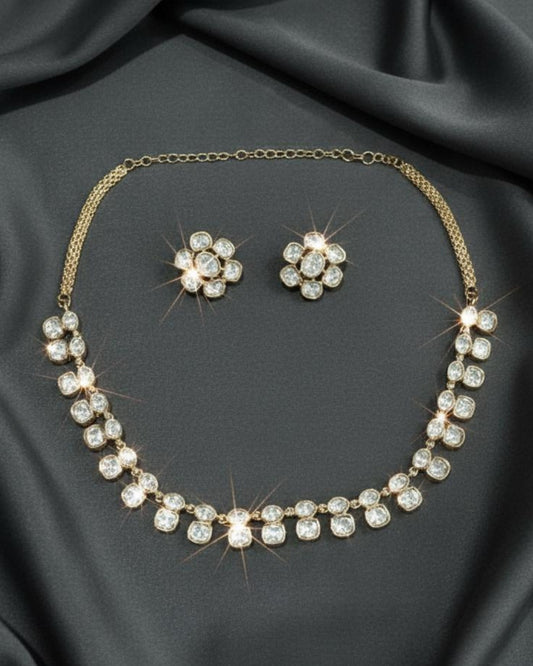 Polki Floral Choker Set