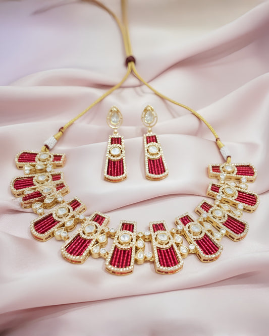 Rani Bead & Polki AD Designer Choker Set