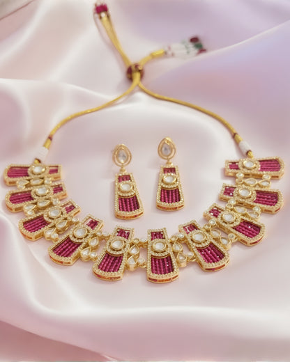 Rani Bead & Polki AD Designer Choker Set