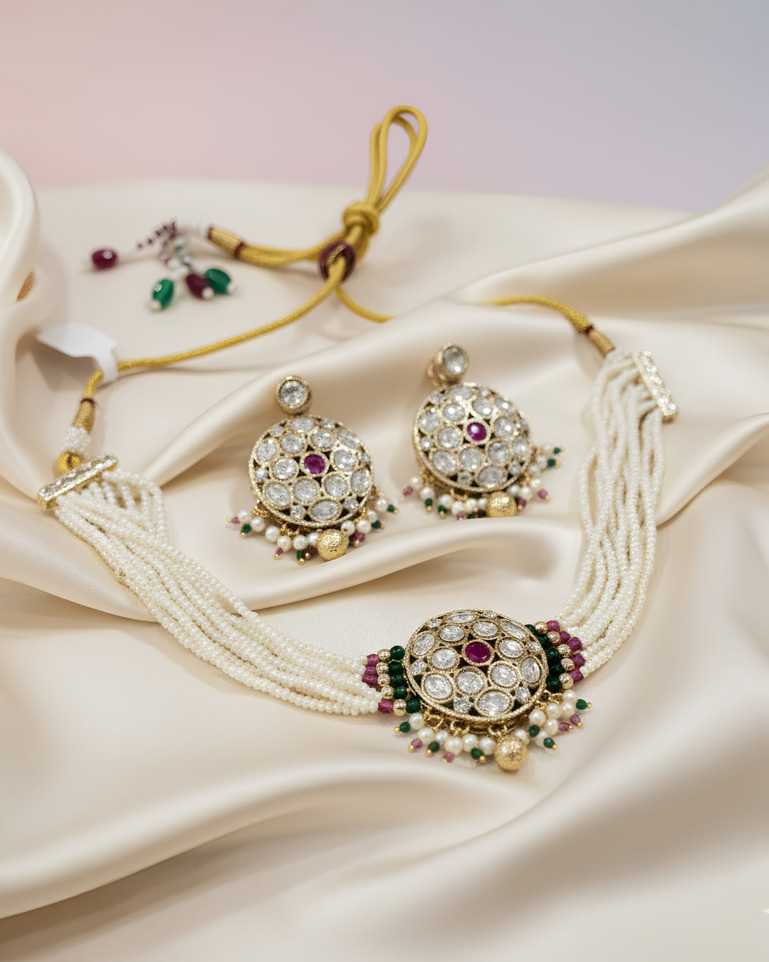 Royal Polki Pearl Choker Set