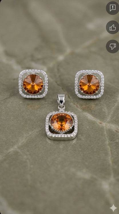 Celeste Swarovski Pendant Set