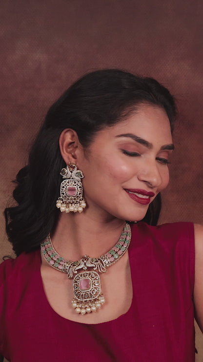 Moissanite Polki Necklace – A Regal Statement of Elegance