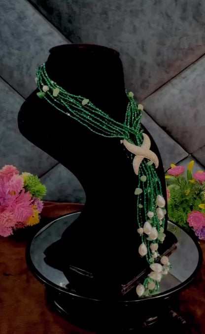 Emerald Cascade Statement Necklace