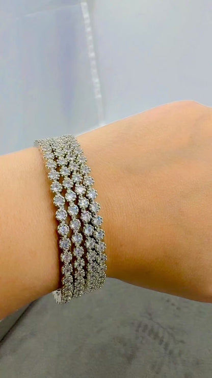 Dazzling American Diamond Bangle Set of Four - Size - 26