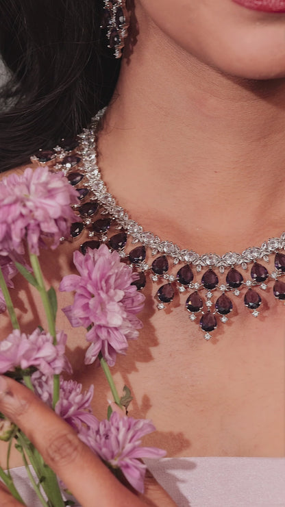 Exquisite American Diamond Necklace Set